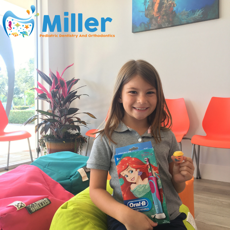 PediatricMiller's tweet photo. Welcome to the office Delaney and congrats on being today's winner! Enjoy your Oral-B electric toothbrush!
#pediatricdentist #kidsdentist #childrensdentist #boyntonbeach #keeponbrushing #healthykids #healthyteeth #dentalcheckup https://t.co/8FX4AVvcfH