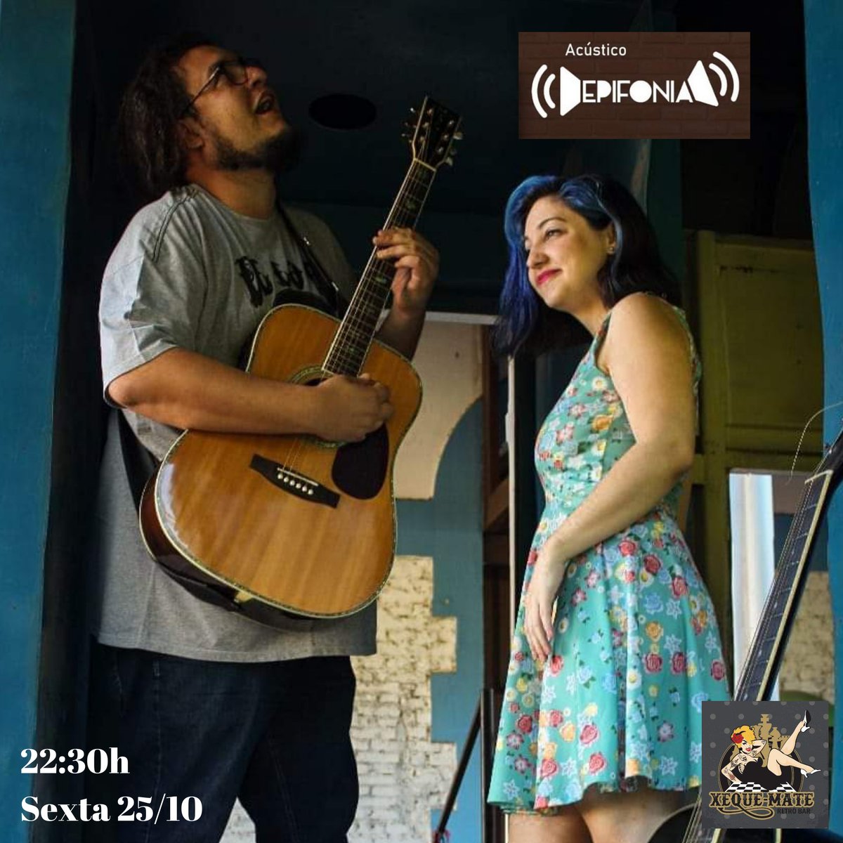 xeque_mate_bar's tweet photo. Aeee galerinha, sexta-feira ta chegando, e com ela vem aí diretamente de Lins a banda  Acústico Epifonia (Marcela Vigarani e Luiz Henrique Mussio), mandando Rock, Pop, MPB, Blues, entre outras misturas. Vai rolar: Johnny Cash, Titãs, Cássia Eller, Tim Maia e muito mais! https://t.co/WJW5mGg96d