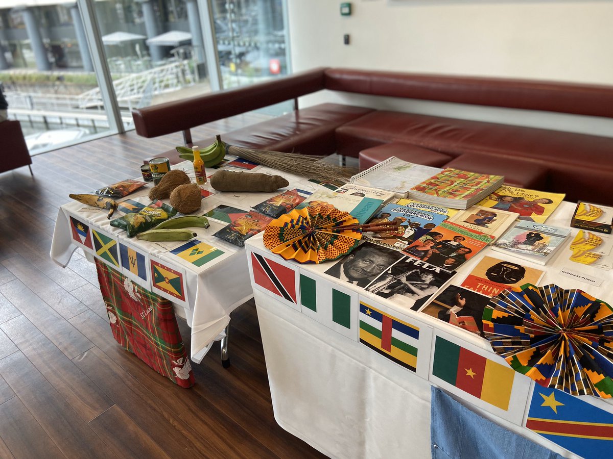 JosephAkwaboa's tweet photo. Great day @RPCLaw on the Black History Month Celebration Table. Traditional snacks from Ghana and St Lucia, arts and crafts from Nigeria and books from iconic individuals! https://t.co/X6ZWSzADPM