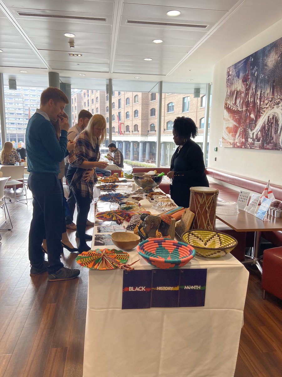 JosephAkwaboa's tweet photo. Great day @RPCLaw on the Black History Month Celebration Table. Traditional snacks from Ghana and St Lucia, arts and crafts from Nigeria and books from iconic individuals! https://t.co/X6ZWSzADPM