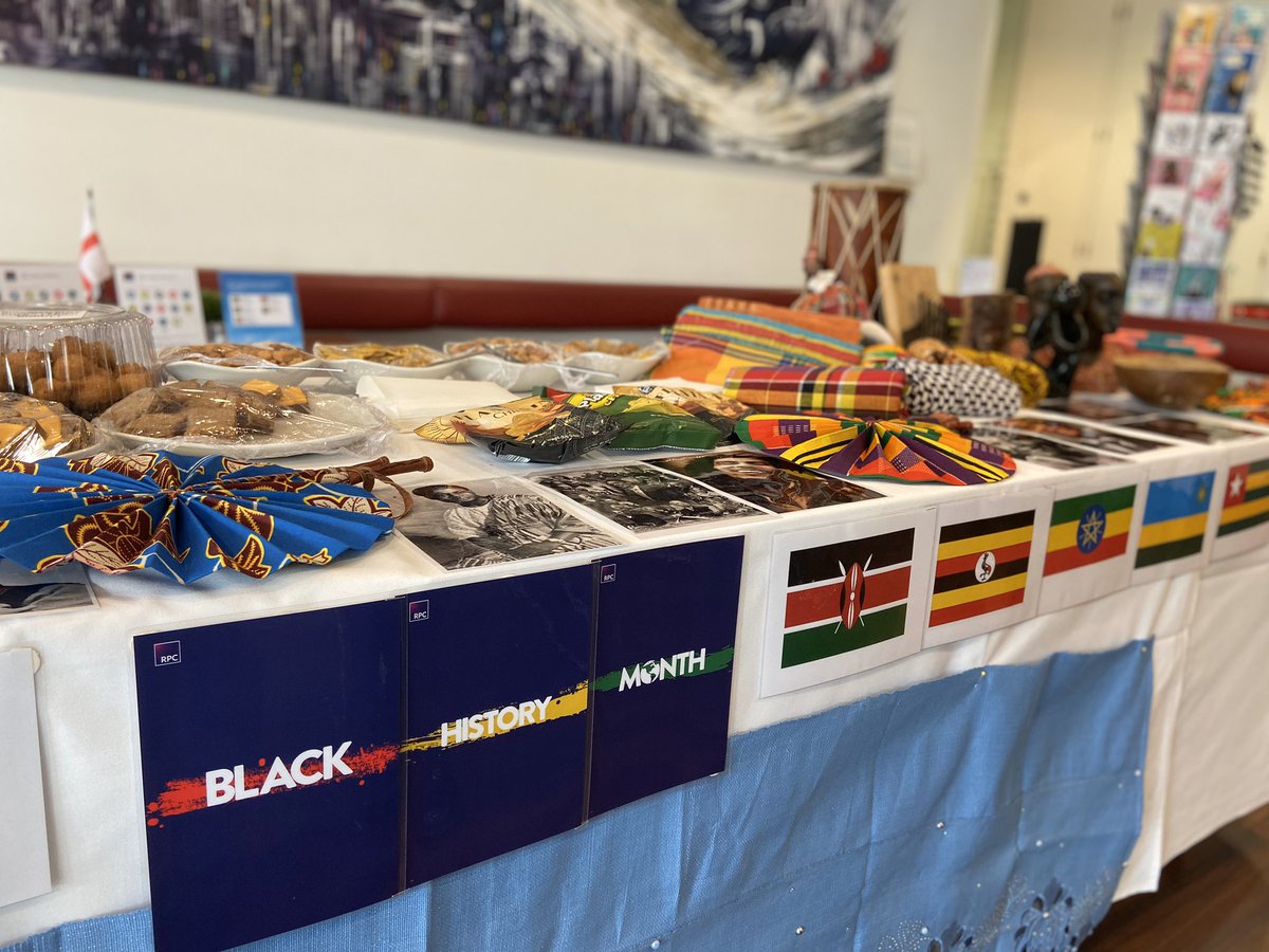 JosephAkwaboa's tweet photo. Great day @RPCLaw on the Black History Month Celebration Table. Traditional snacks from Ghana and St Lucia, arts and crafts from Nigeria and books from iconic individuals! https://t.co/X6ZWSzADPM