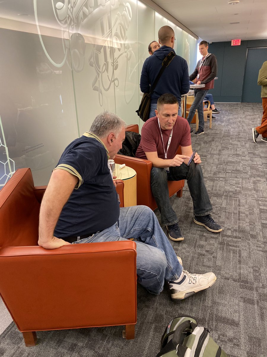 DevOpsDaysPHL's tweet photo. The hallway track is killing it!#devopsdaysphilly https://t.co/GFoyxG89hx