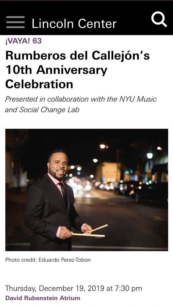 rdelcallejon's tweet image. Queremos informarles que estaremos celebrando nuestro 10mo aniversario en el @LincolnCenter