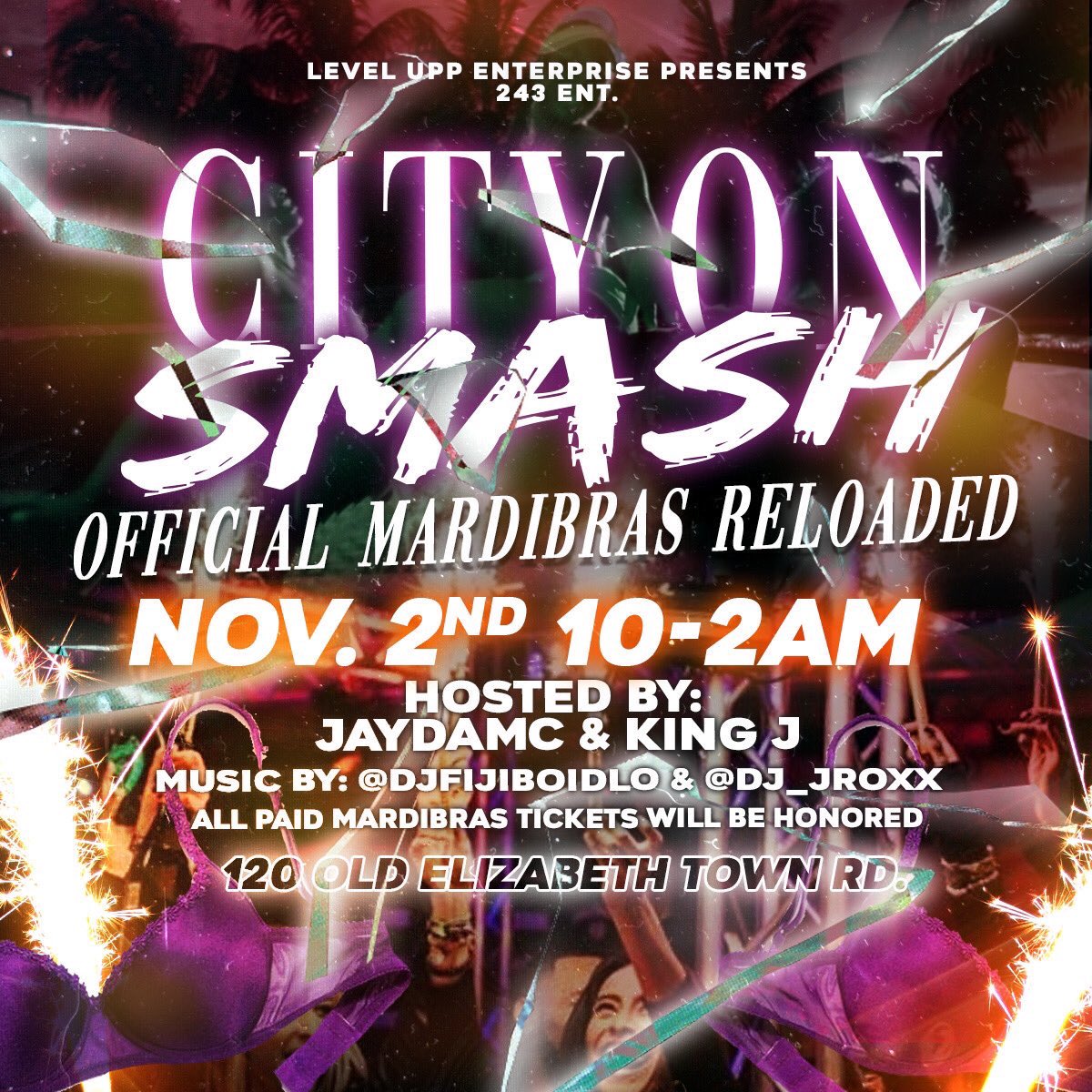 _KingJ_'s tweet image. Homecoming Is Over But The Parties Still Jumping ‼️ #LevelUppEnt 

#CityOnSmash ⚡️ ( November 2nd. )

📍Fayetteville, NC #Faystate #Uncp 

Hosted By: The New Kids @JayDaMcee &amp;amp; @_KingJ_ 

Music By: Charlotte’s Hottest @FijiBoiDlo &amp;amp; @dj_jroxx 

CityOnSmash.Eventbrite.Com