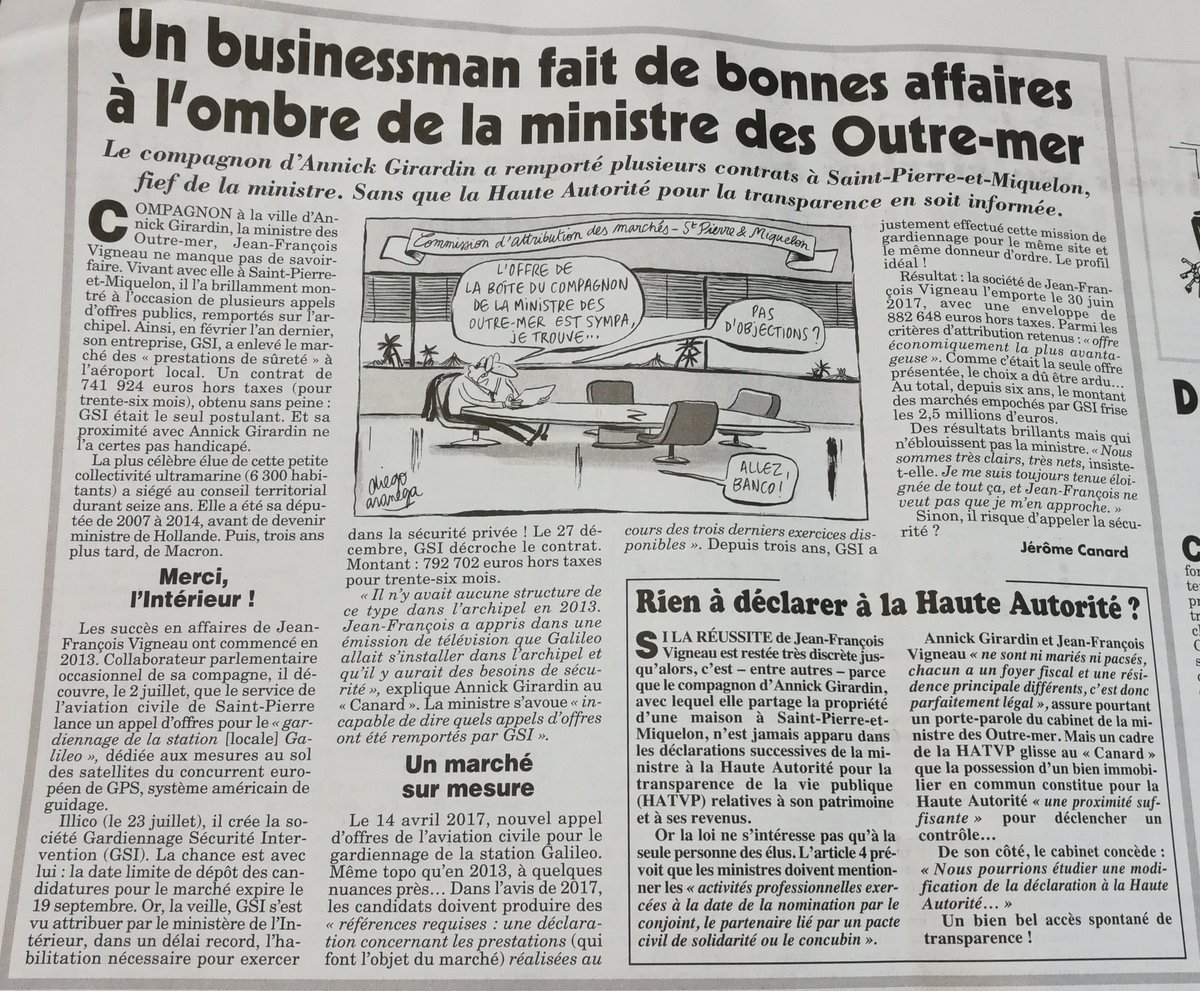 Etre le compagnon d'une ex-députée devenue ministre de l'outre-mer ça aide à remporter les marchés surtout quand rien n'est déclaré à la haute autorité pour la transparence de la vie politique...La caste se gave.