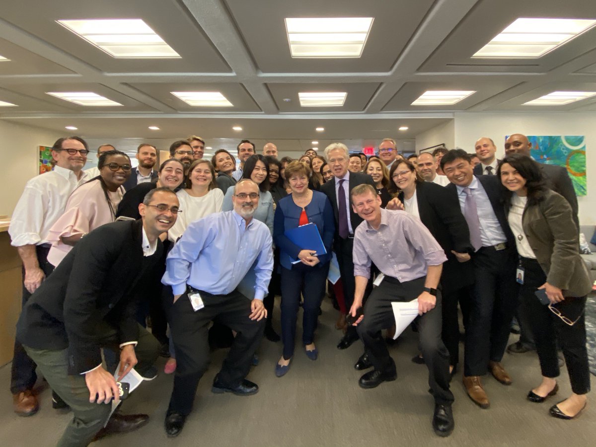 Julie Kozack, IMF (@imfspokesperson) on Twitter photo Today at our Communications morning huddle, Managing Director <a href="/KGeorgieva/">Kristalina Georgieva</a> stopped by to say hello and thanks to the team for their hard work during the recent #IMFMeetings. Today at our Communications morning huddle, Managing Director <a href="/KGeorgieva/">Kristalina Georgieva</a> stopped by to say hello and thanks to the team for their hard work during the recent #IMFMeetings.