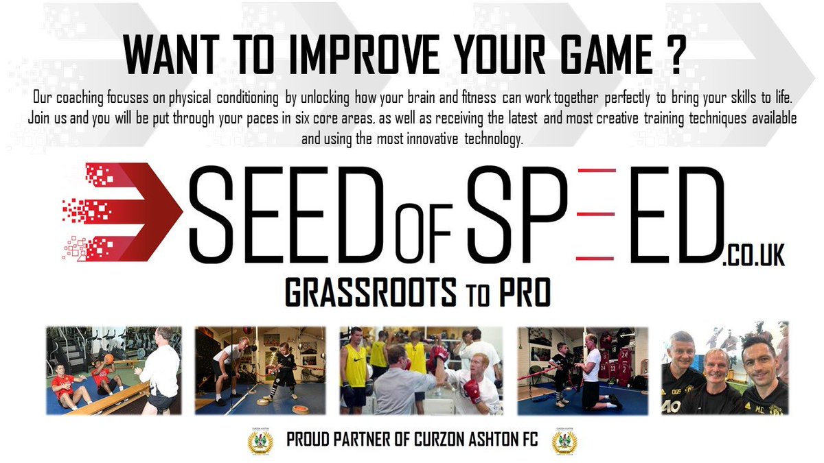 CurzonAshton's tweet photo. ⚽️🧠💪@emjfl @ucfb coaches, players and parents… do you want to improve your own game? Do you want to show your team what it takes to be a top player ? If so, get in touch with our Partner, Mick Clegg and his team, @seedofspeed https://t.co/MKGRoqo3s3