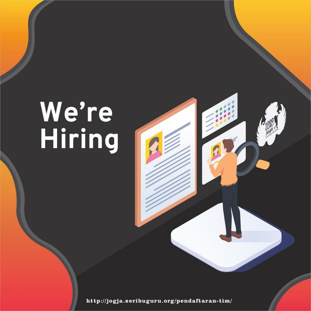[OPEN RECRUITMENT]

Hae gaes,
1000 Guru Jogja membuka kesempatan bagi kalian yang ingin bergabung menjadi pengurus komunitas.
Silakan mengisi formulir pendaftaran melalui tautan yang tertera di poster ini.
Pengisian formulir paling lambat hari sabtu, 26 Oktober 2019.