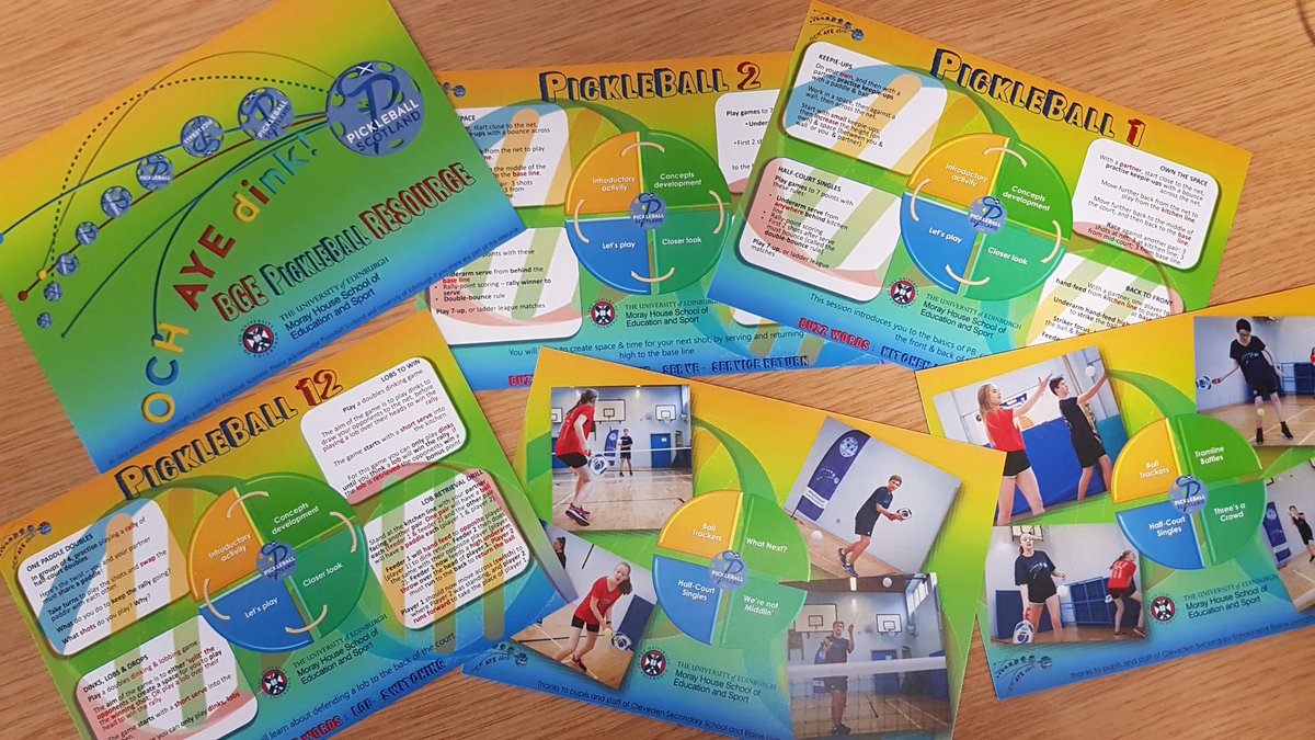 PickleballScot1's tweet photo. A sneaky look at our new #PE resource that we are launching at the annual @SATPE1 conference next week. 12 lessons for BGE using a concepts-based approach to teaching #games. 

@nanettemutrie @MorayHouse @UoE_PE @UoE_PAHRC @ClevedenSec42 @PickleballUSA @USAPickleball https://t.co/6X4j9mL2Wp
