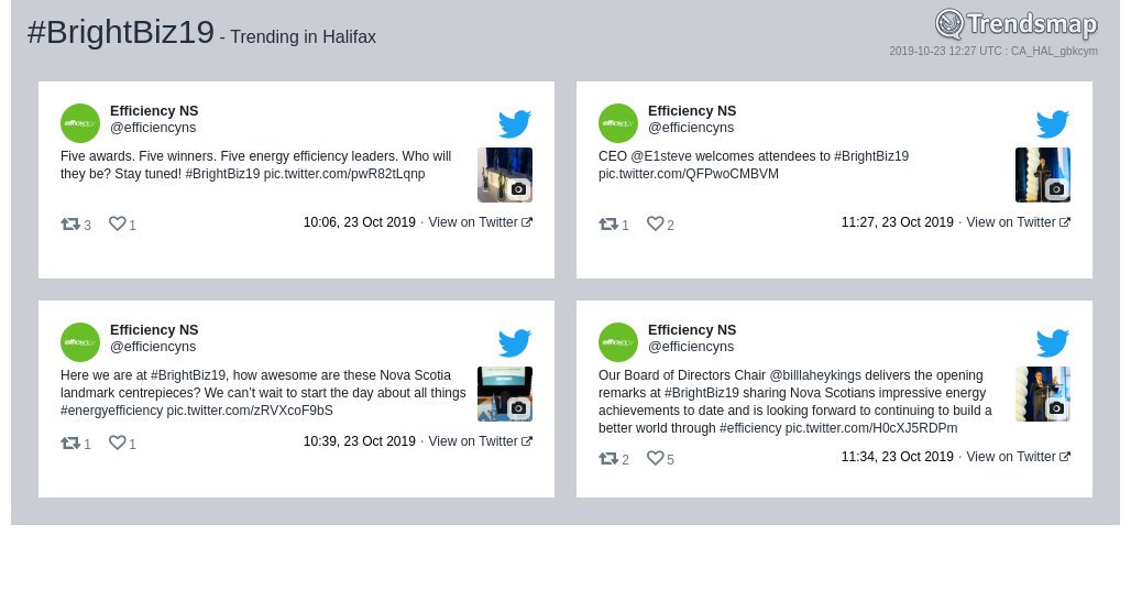TrendsHalifax's tweet photo. #brightbiz19 is now trending in #Halifax

https://t.co/AOcAZBbiaC https://t.co/TxbS7R2j0U