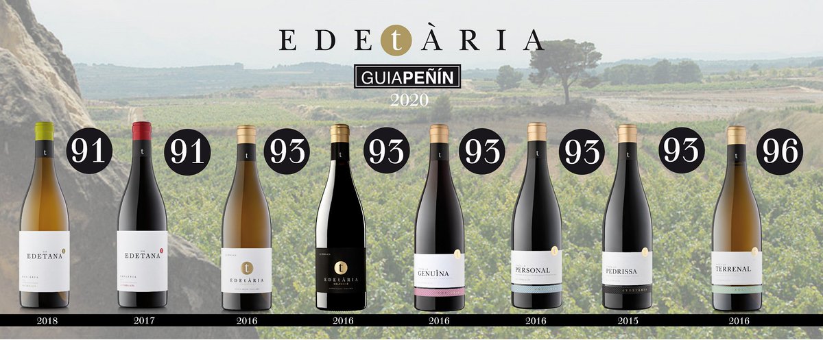 Edetària (@edetariaceller) on Twitter photo * Muy contentos y listos para compartir 8 vinos +90p <a href="/guiapenin/">Guía Peñín</a> los días 28-29 octubre en #XXSalóndelosMejoresVinosdeEspaña en Madrid en el Podio #mejoresvinosgp con Finca La Terrenal 2016 96p.
* Ready to share +90p #GuíaPeñín Edetària wines in Top Spain's Wines fair in Madrid. * Muy contentos y listos para compartir 8 vinos +90p <a href="/guiapenin/">Guía Peñín</a> los días 28-29 octubre en #XXSalóndelosMejoresVinosdeEspaña en Madrid en el Podio #mejoresvinosgp con Finca La Terrenal 2016 96p.
* Ready to share +90p #GuíaPeñín Edetària wines in Top Spain's Wines fair in Madrid.