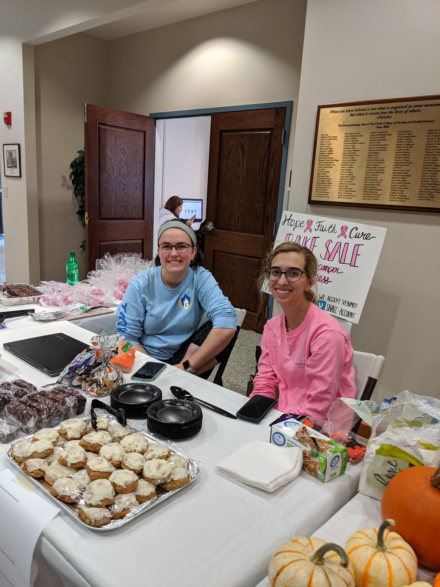 Supported our SNACC (student nurse association at Christ College) bake sale. I did not have 💵 but they had Venmo account🙂🙂. Proceeds to Pink Ribbon Girls. Great job!! #imintherightplace, #bakesale <a href="/SNA_tccnhs/">SNACC</a> <a href="/MyTCCNHS/">The Christ College</a>