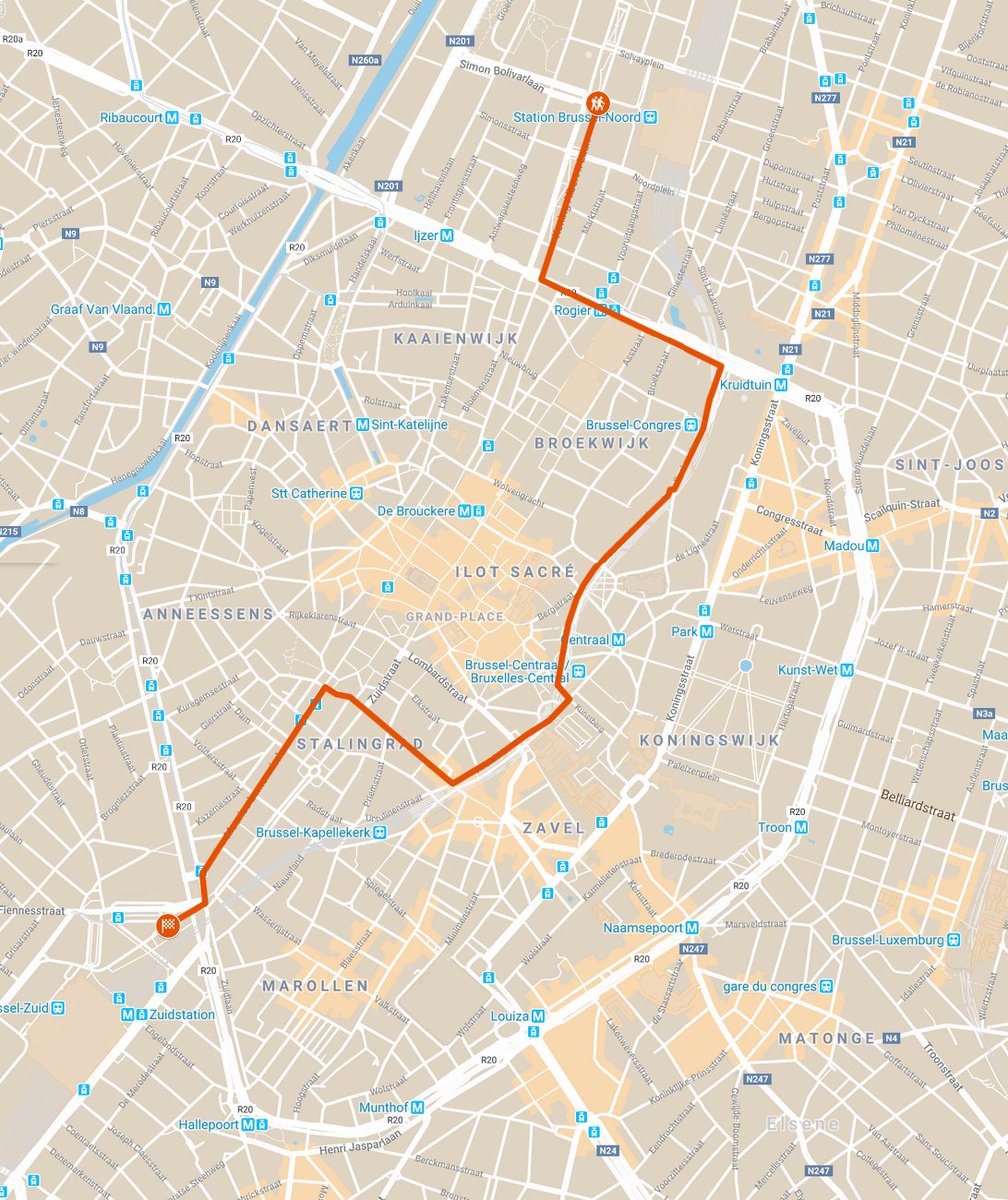 ⚠️ Aujourd'hui (24/10) une #manifestation pour le climat aura lieu à #Bruxelles. Départ à la Gare du Nord, arrivée à la Gare du Midi.

➡️ Des embarras de circulation sont à prévoir de 10h à 13h, principalement sur la Petite Ceinture (#R20) et dans le centre-ville de Bruxelles.