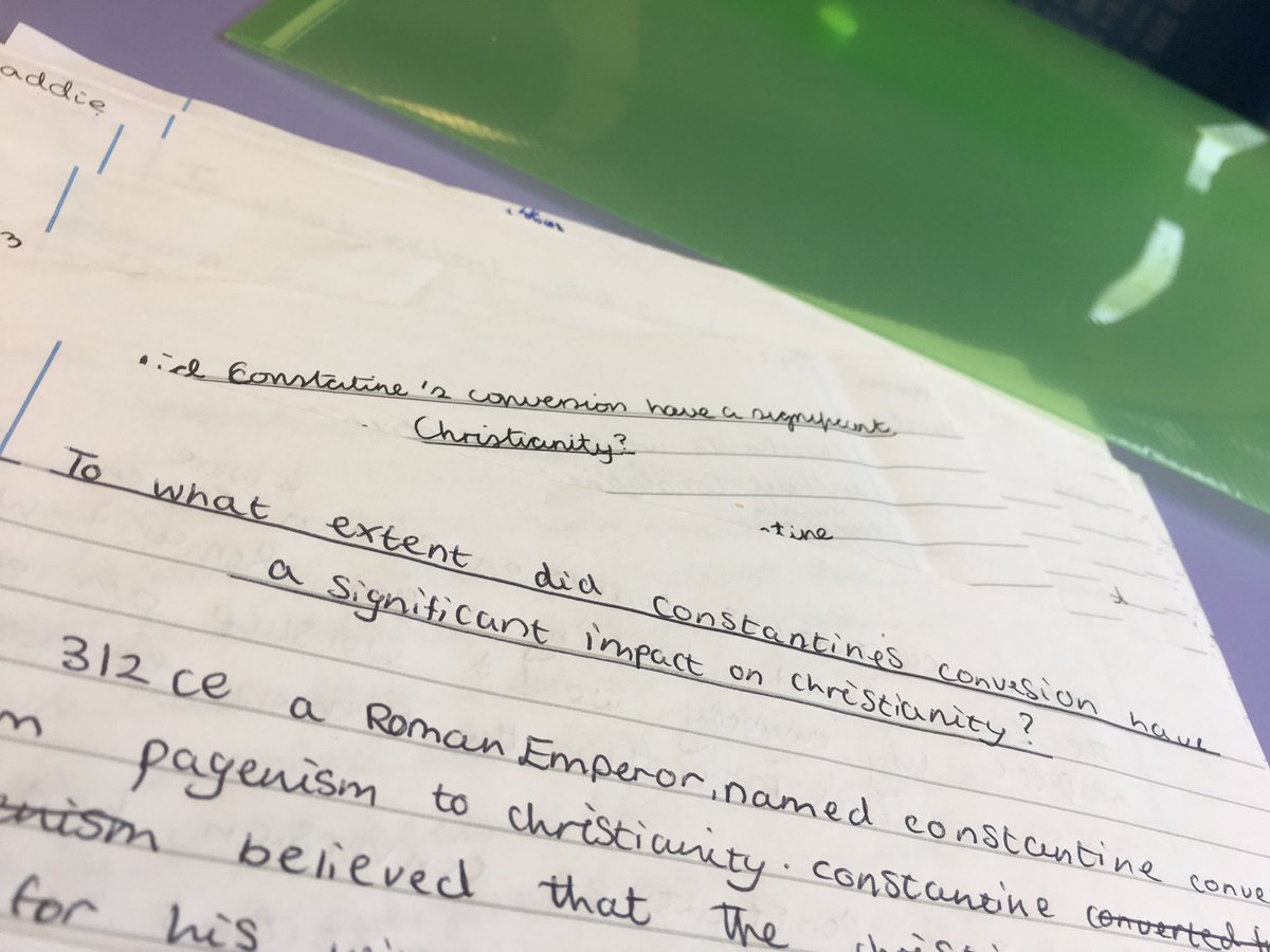beeandhertea's tweet image. I just love that Yr 8 pupils at @WestLondonFree have the ability to write an essay on Constantine’s conversion that is coherent and knowledge filled. #knowledgerich #knowledgeispower #divinity