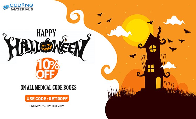 CodingMaterials's tweet image. Advance Happy Halloweens!

Get10% OFF! ON All Medical Code Books

USE Coupon Code: “GET10OFF”

Order Today: codingmaterials.com

#happyhalloween #halloween #medicalcodebook #education #study #medicalbilling #medicalschool #discount #offer