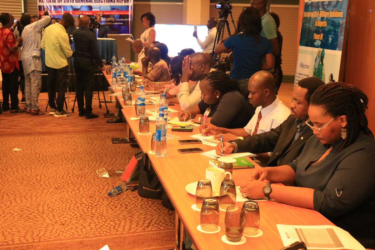 cleenfoundation's tweet image. Participants at the Release of 2019 General Elections Report  #2019ElectionSecurity @EUinNigeria @DFID_UK @DFIDNigeria @GermanEmbassy @ngBritish @macfound @OSIWA1 @USEmbassyAbuja @udoilo @laolub
