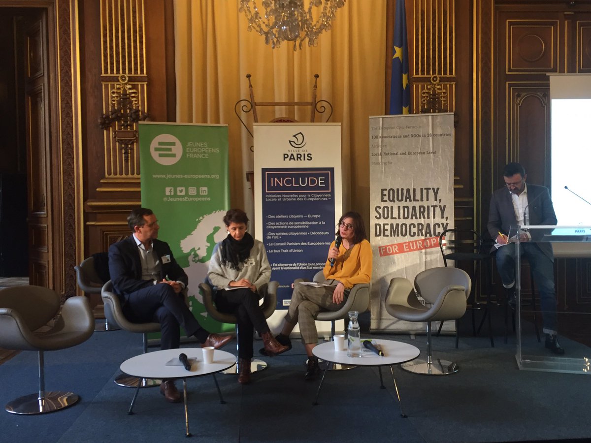 #EUROPE: début du colloque @ProjetInclude « la citoyenneté dans nos villes » qui va s’organiser sur 3 jours (23-25/10) avec @hermanosanches @ElisabethDau1 pour un Interview croisé #CitoyenneteEuropeenne #ConseilParisiendesEuropeens #engagement #democratie