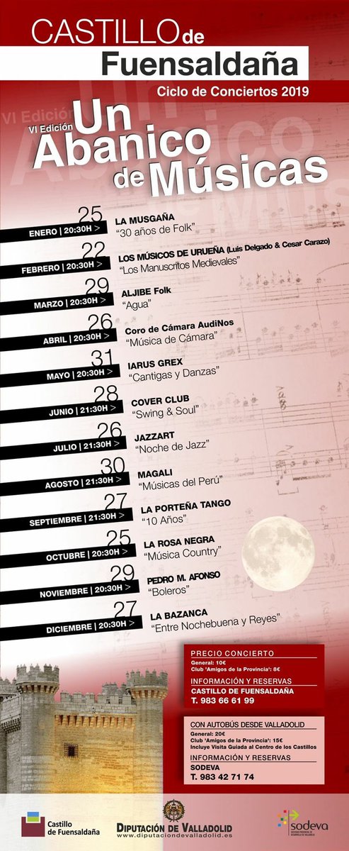 larosanegraysil's tweet photo. Este próximo viernes, La Rosa Negra &amp; The Silverados Band estaremos actuando en el grandioso Castillo de Fuensaldaña.
Ciclo " Un Abanico de Músicas" https://t.co/uBs55bYI0H