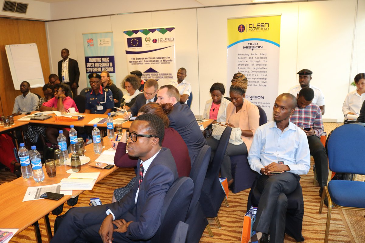 cleenfoundation's tweet image. Watch us live at the ongoing Release of @cleenfoundation  2019 General Elections Report - facebook.com/cleenfoundatio… #2019ElectionSecurity @EUinNigeria @DFID_UK @DFIDNigeria @GermanEmbassy @ngBritish @macfound @OSIWA1 @USEmbassyAbuja @udoilo @laolub
