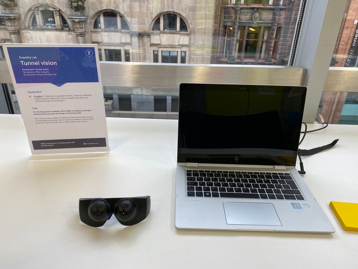 At <a href="/Skyscanner/">Skyscanner</a> yesterday, we ran an internal Empathy lab (in both Glasgow and London) to help employees across all disciplines better understand the needs of people with a range of impairments. It was really enlightening! Thanks to everyone who came!