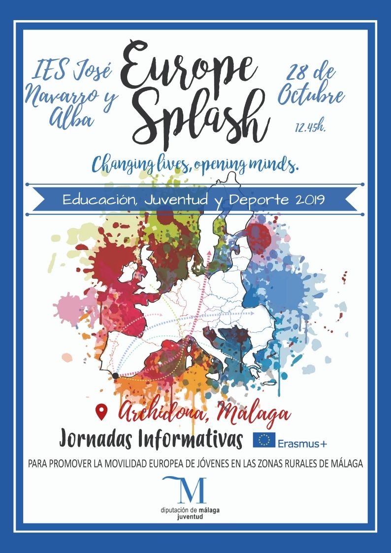 juventudmlg's tweet photo. ¡El próximo lunes estaremos en #Archidona - @AyuntArchidona con #EuropeSplash! 🇪🇺🌏

A través de diferentes actividades podréis conocer las oportunidades que ofrece la #movilidadjuvenil. ¡Y escucharéis la propia experiencia de voluntarios europeos de Italia, Rumanía y Portugal! https://t.co/fBJp5c7fQ3
