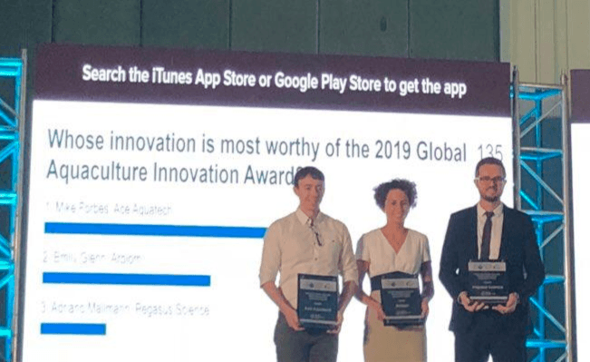 salmonfarming1's tweet photo. Scottish aquaculture supplier wins global innovation award in Chennai. https://t.co/cfXIeehW3Q @aceaquatec @scottishaqua @scotseafarms @D1HAJ @scotent @SSPOsays @JulieHL @DundeeCouncil @GAA_Aquaculture #GOALconf19 #aquaculture https://t.co/QAlbfbiyLU