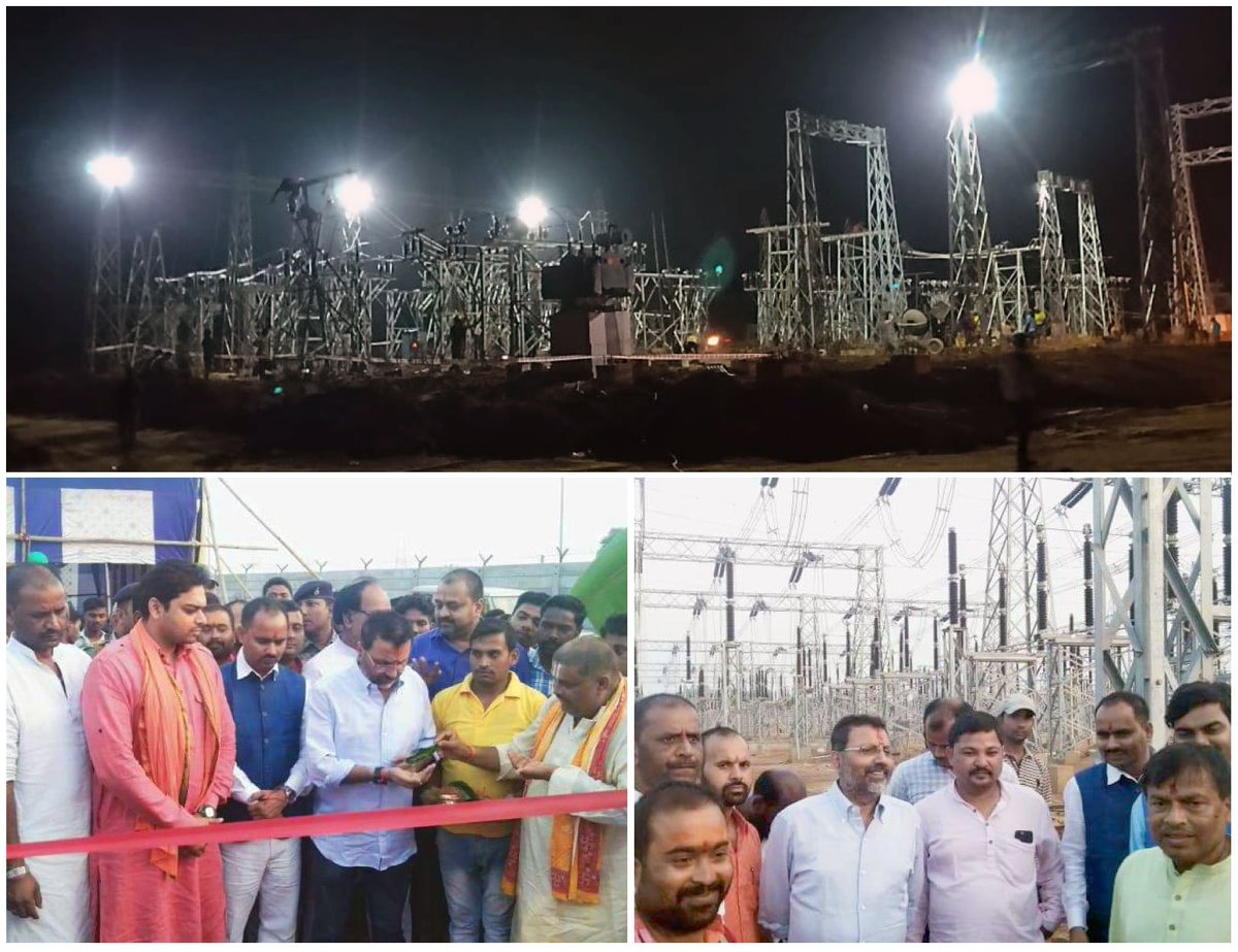 JaksonGroup's tweet photo. Hon’ble Godda MP, Shri Nishikant Dubey and Shri Arun Mandal, Hon’ble MLA, Jharkhand inaugurated a 220/132/33 KV grid substation project executed by Jakson at Godda district, Jharkhand yesterday. #electricalEPC #EPC #substation #jaksongroup https://t.co/46kVKNlB3i