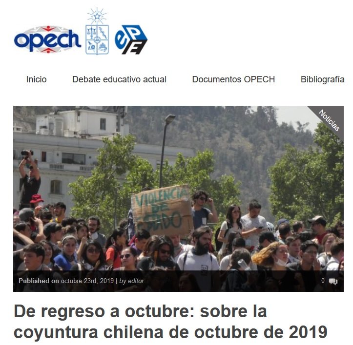 lebottinelli's tweet photo. "No hay conducción política del estallido social" dice este interesante análisis del #OPECH sobre la situación en Chile. https://t.co/nUWDhXL3b1 https://t.co/Zjhsq0HrK0