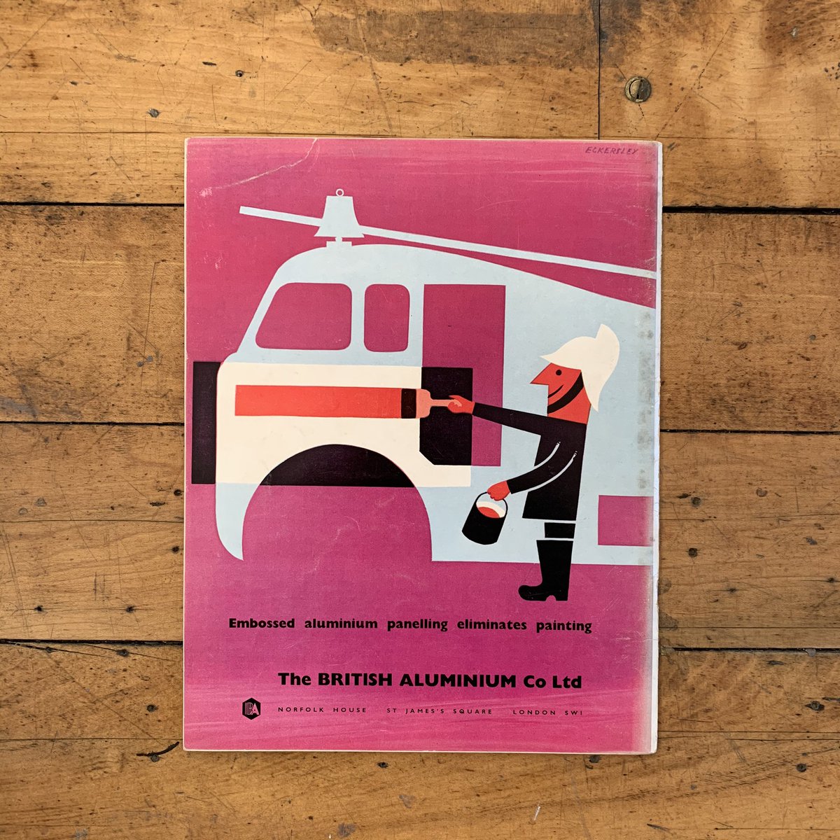 DesignReviewed's tweet image. British Aluminium Co ad designs illustration by Eckersley. Ads from 1957.