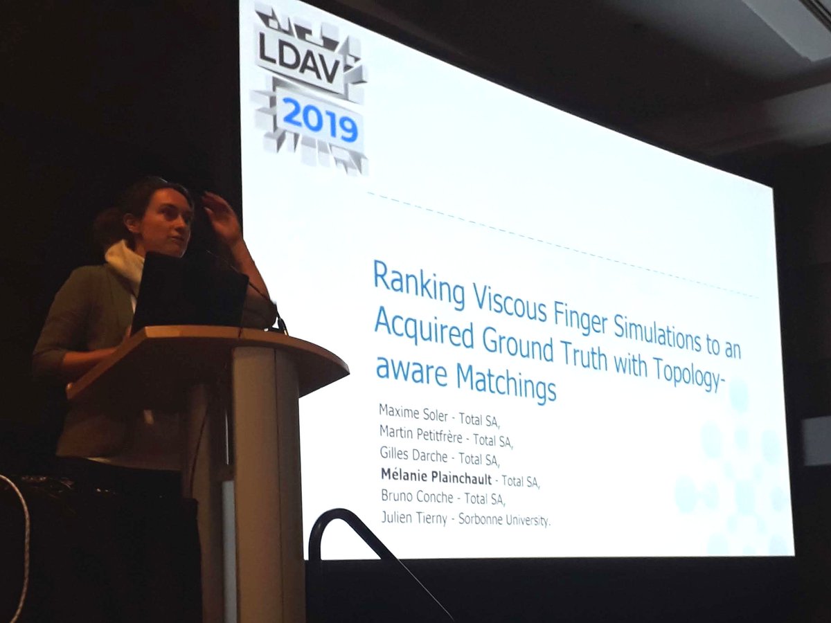 JulienTierny's tweet image. Melanie Plainchault presents our awesome work on the in-situ comparison of simulations with #TopologicalDataAnalysis and #OptimalTransport #ldav #ieeevis #TopologyToolKit #datascience #visualization #imageprocessing 
julien-tierny.github.io/stuff/papers/s…