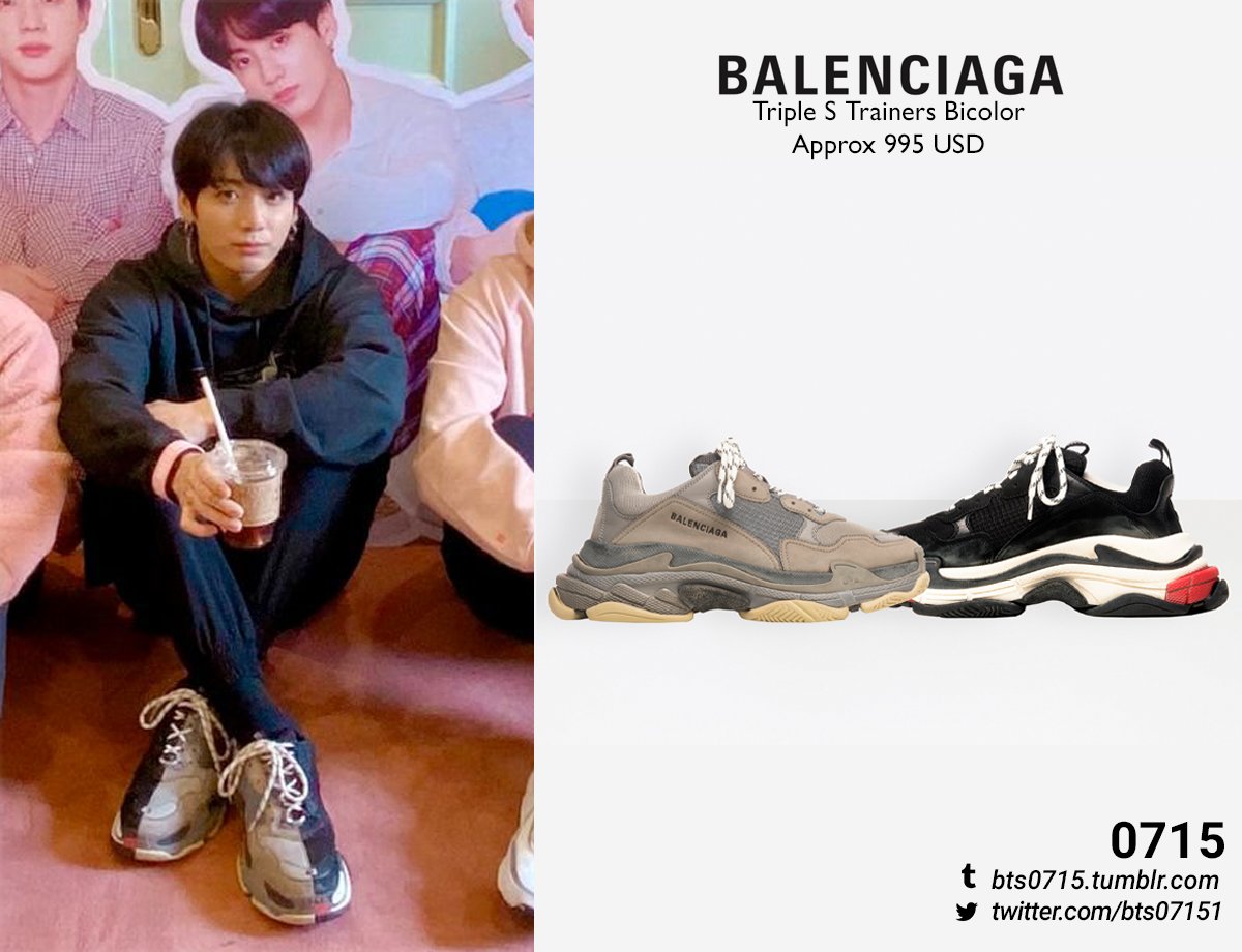 Jungkook  balenciaga Triples sneaker   Is Anybody here has a  pair balenciaga Triples sneaker   Instagram