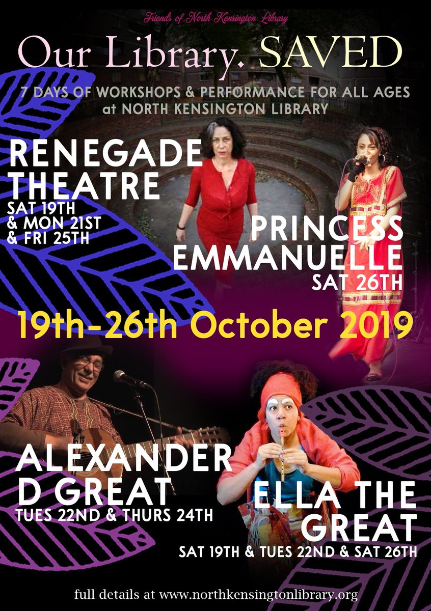 KamitanArts's tweet photo. Sat 2:30-4pm @FNKLibrary  N.Ken's Children Library join #PrincessEmmanuelle @EmpresS1Egypt from #KamitanArts 4 #RAPPOETRY #DANCE 4ALL the FAMILY! 4FREE! #OurLibrarySaved  #WordSoundnPower #GroveBornnBread #OurEndz #LancasterRd #LadbrokeGrove #Multilingual @EpicCIC @RBKClibraries https://t.co/cs1cAKTUVw