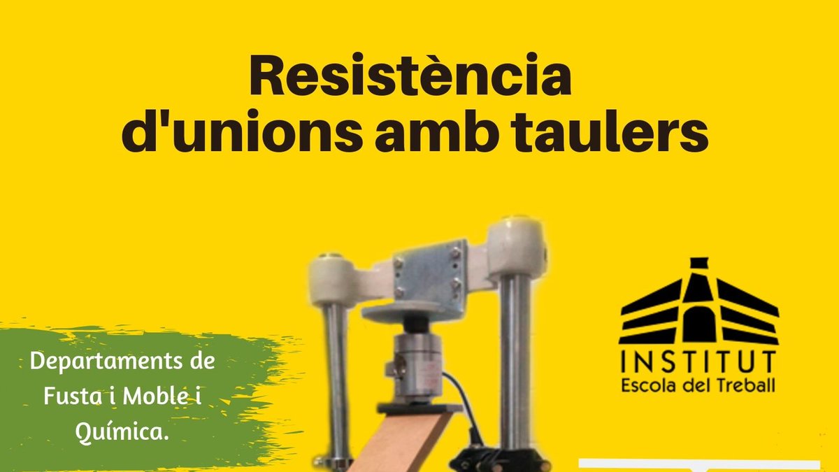 etlleida's tweet photo. 📌D̳e̳m̳à̳ ̳a̳ ̳l̳e̳s̳ ̳1̳9̳:̳3̳0̳ a 📍l'@etlleida 
Presentació dels resultats de l'estudi conjunt 📝dels Depts. #FustaiMoble 🔨i #Química ⚗️ de l’@etlleida  𝗺𝗲́𝘀 𝗶𝗻𝗳𝗼 ⏬⏬⏬
#fpfusta #fpquimica #TecnicsDeLaFusta #fusta #100FP #CFGS #CFGM https://t.co/p3RiC2Oty6