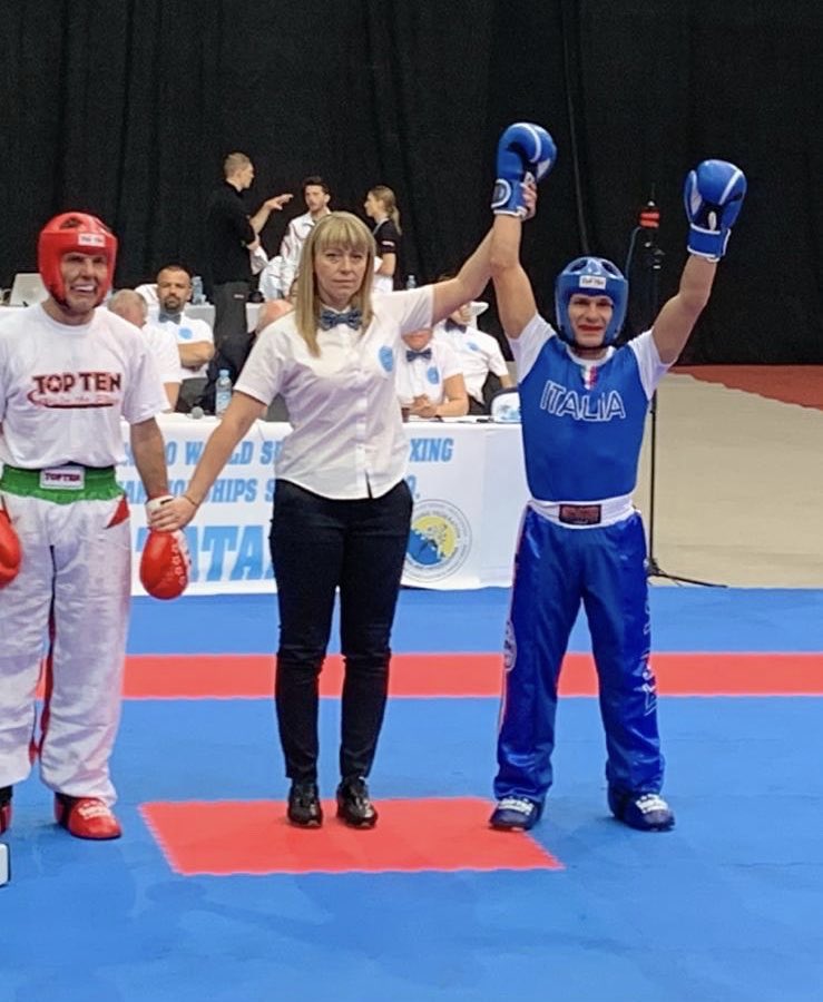 Federkombat's tweet photo. ๐ Sarajevo World Championship 2019
๐ฎ๐น Giampaolo #Spanu e Simone #Barbiere perfetti fino a questo momento! ๐ฅ
#SapFightingStyle #fikbms #wako https://t.co/6410HYPLf2