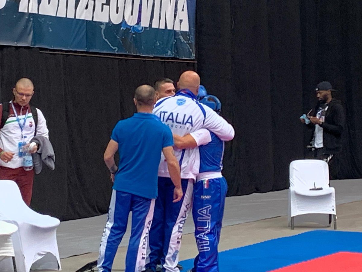 Federkombat's tweet photo. ๐ Sarajevo World Championship 2019
๐ฎ๐น Giampaolo #Spanu e Simone #Barbiere perfetti fino a questo momento! ๐ฅ
#SapFightingStyle #fikbms #wako https://t.co/6410HYPLf2