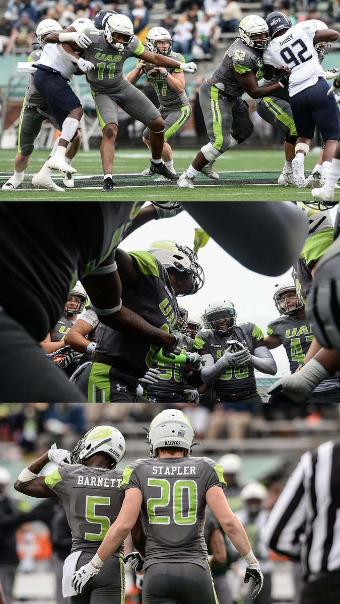 KampFender's tweet photo. UAB Football improves to 6-1(3-1), and becomes bowl eligible after defeating ODU 38-14, at Legion Field in Birmingham, AL on Saturday, October 19, 2019. (Kamp Fender) https://t.co/twhbZMfEAj