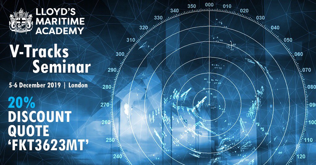 MarineTraffic's tweet photo. If you are in London on 5 - 6 December, don’t miss out #VTRACKS seminar by @KNect365Maritime discussing important topics, like #AIS data and vessel tracking.
Sounds interesting? Use the code FKT3623MT to get a 20% discount!
https://t.co/jtPlDcdDhM https://t.co/XMPY5BgKQC