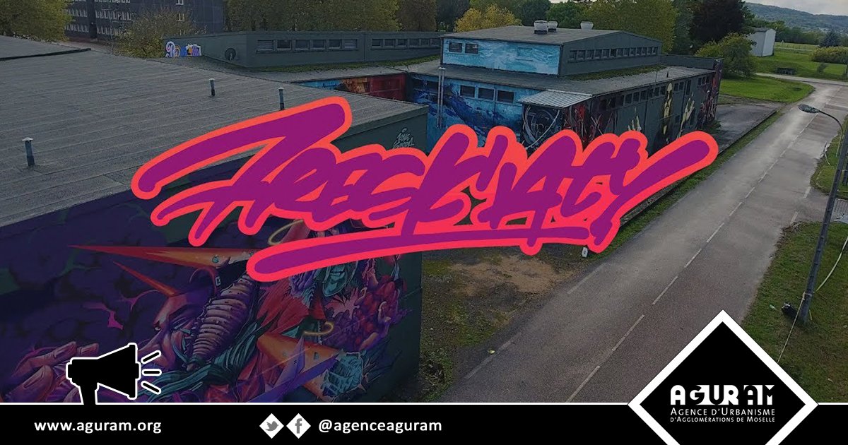 agenceaguram's tweet photo. [#Rétrospective vidéo] Exposition à ciel ouvert #FreskAty = 15 fresques réalisées sur l'ancienne base aérienne #BA128 à #MetzMétropole : https://t.co/HxUonMDFbB // @unephase2styles  #Frescaty  #arturbain #reconversion #friche #streetart #Metz  #EPFL #Visualspray @MetzMetropole https://t.co/EpQ6oL2FzU