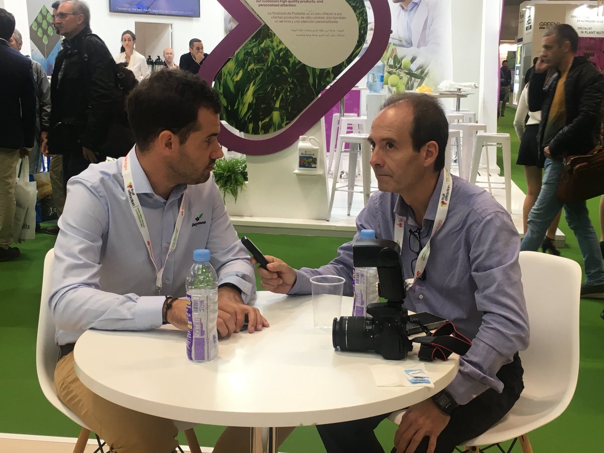 SieteAgromarket's tweet photo. #Daymsa ha seguido este miércoles con su promoción de su nuevo producto #EnerPlus en #FruitAttraction19.
#cítricos #olivar #DaymsaFA19 #cultivos #biofertilizantes #ifema #madrid https://t.co/7n0DVmr7aF