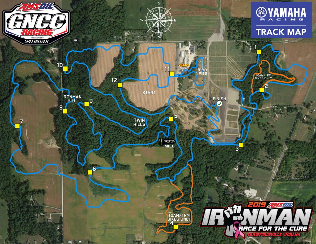 GNCCRacing's tweet photo. Check out this weekends @YamahaMotorUSA track map for the @AMSOILINC Ironman #GNCC!

https://t.co/xIxyOIVb2M https://t.co/0pkb4HurdF