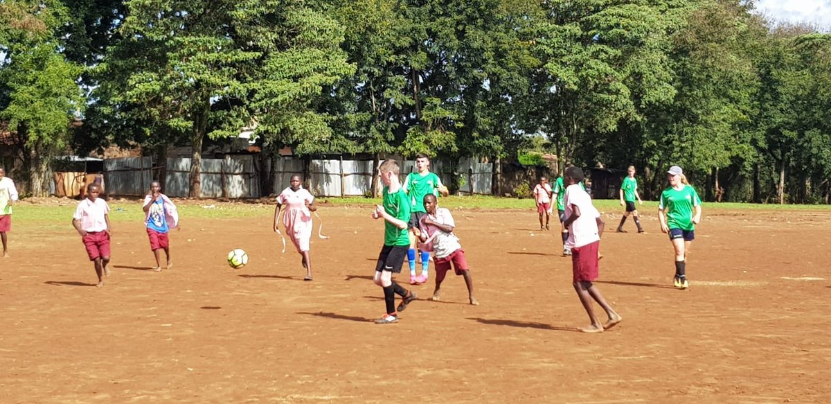 Here is our Army Cadet Force football team at #ExKenyanCub, currently playing matches against young Kenyans in the community. They’re here setting up a football academy for use by local children in the future. 🇰🇪 #volunteering #socialaction #footballacademy <a href="/ArmyCGS/">The Chief of the General Staff</a> <a href="/Armyfa1888/">Army FA</a>