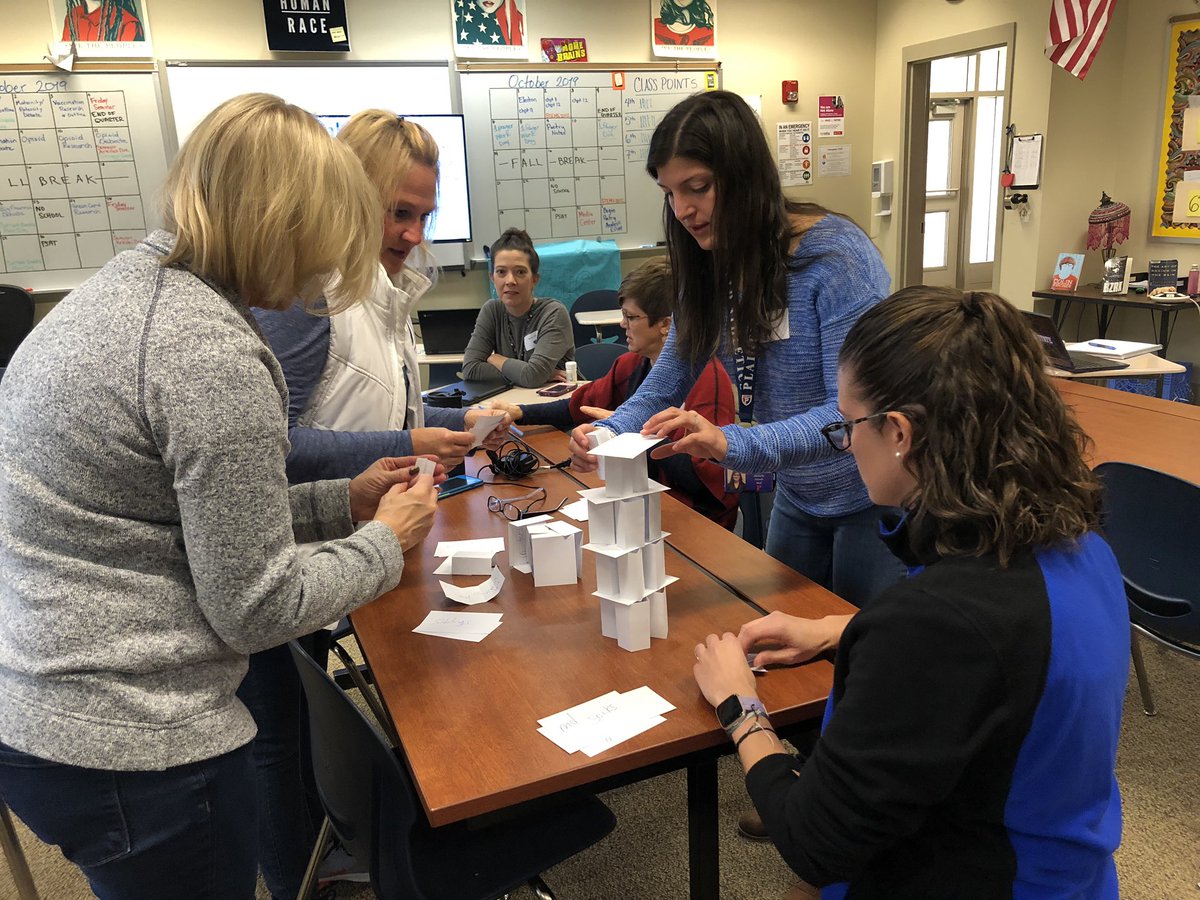 phsquakers's tweet photo. Teachers utilizing our Professional Development day to build innovative opportunities for PHS students with the Design Thinking Process. #InnovationAtPHS @QuakerPrincipal @QuakersLearn https://t.co/nv2ydQKYDC