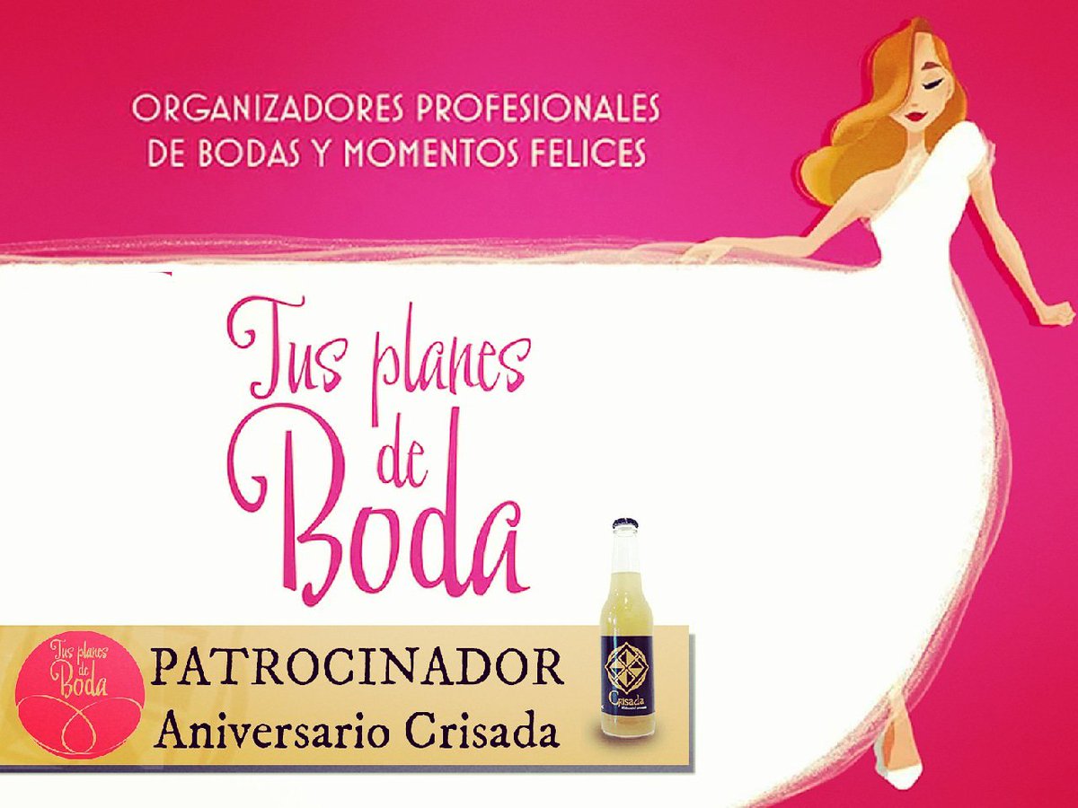 CrisadaArtesana's tweet photo. Tus planes de boda, organizadores profesionales de bodas y momentos felices, se suma al patrocinio del #AniversarioCrisada desde Leganés.
#Hidromiel #CrisadaArtesana #Crisada #SinGluten #GlutenFree #Artesana #ApreciaElTiempo https://t.co/E9CAwisLnl