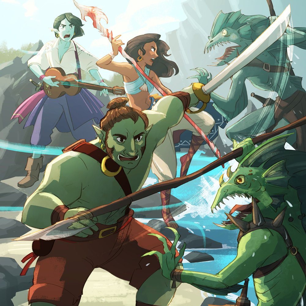 seasofvodari's tweet photo. More preview artwork from the Seas of Vodari. #dnd #dnd5e #dungeonsanddragons #pirates #tabletogames #dndcharacterart #dndart #vodari https://t.co/NJwy1tx2WP