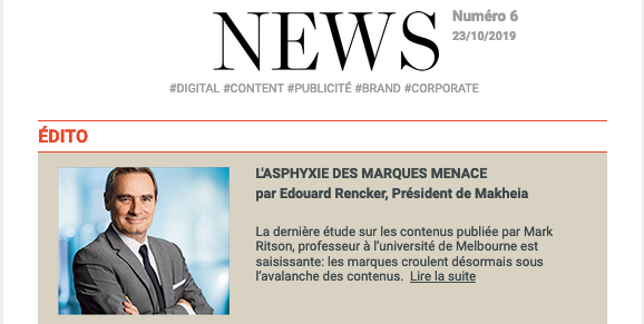 Makheia's tweet photo. 👉 Hello, c'est Makheia News Numéro 6. On y parle de de #marques, de #contenus, de #visualmarketing https://t.co/u1SLiPOzQh https://t.co/bAJHbOLTay