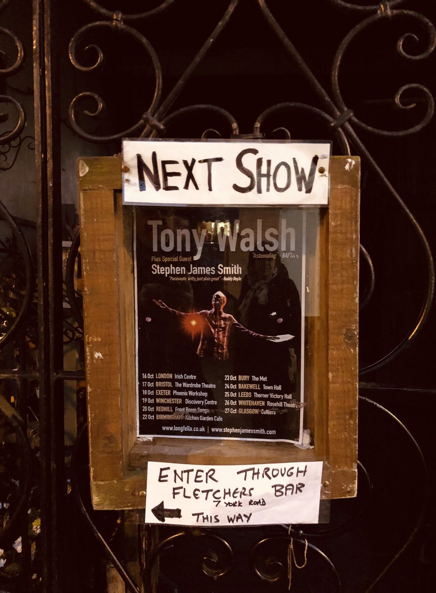 Excited for my hometown show tonight. Me &amp; special guest <a href="/SJSwords/">Stephen James Smith</a> are then at: 

24th <a href="/bakewellTH/">Bakewell Town Hall</a> #Bakewell
25th <a href="/ThornerVicHall/">Thorner Victory Hall</a> #Leeds
26th <a href="/Rosehilltheatre/">Rosehill</a> #Whitehaven

Tag/bring friends for a great night. Links to all tickets and signed books at: longfella.co.uk