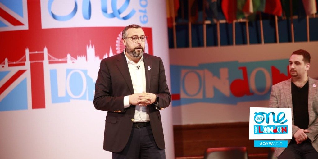 OneYoungWorld's tweet photo. As a long-time advocate and expert, @JNJGlobalHealth is committed to being a leader in the next chapter in mental health & building resilient leaders on the front lines of care. Now on the #OYW2019 stage: @JNJMedDeviceUKI's Hani Abouhalka and Wesam Eid on #ResiliencyForChange https://t.co/JVEIpWCMAz