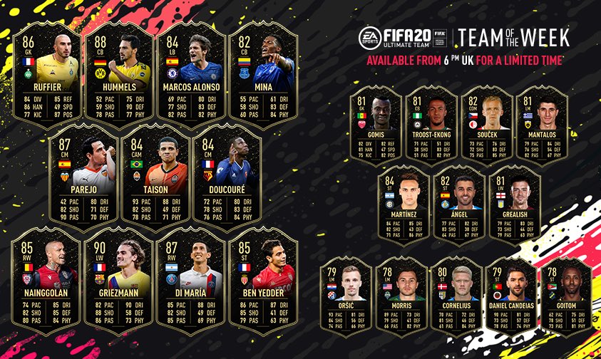 TheHarryFC's tweet photo. TOTW 6 ft. LW Griezmann, Hummels &amp; more https://t.co/2vdfjTXWcE
