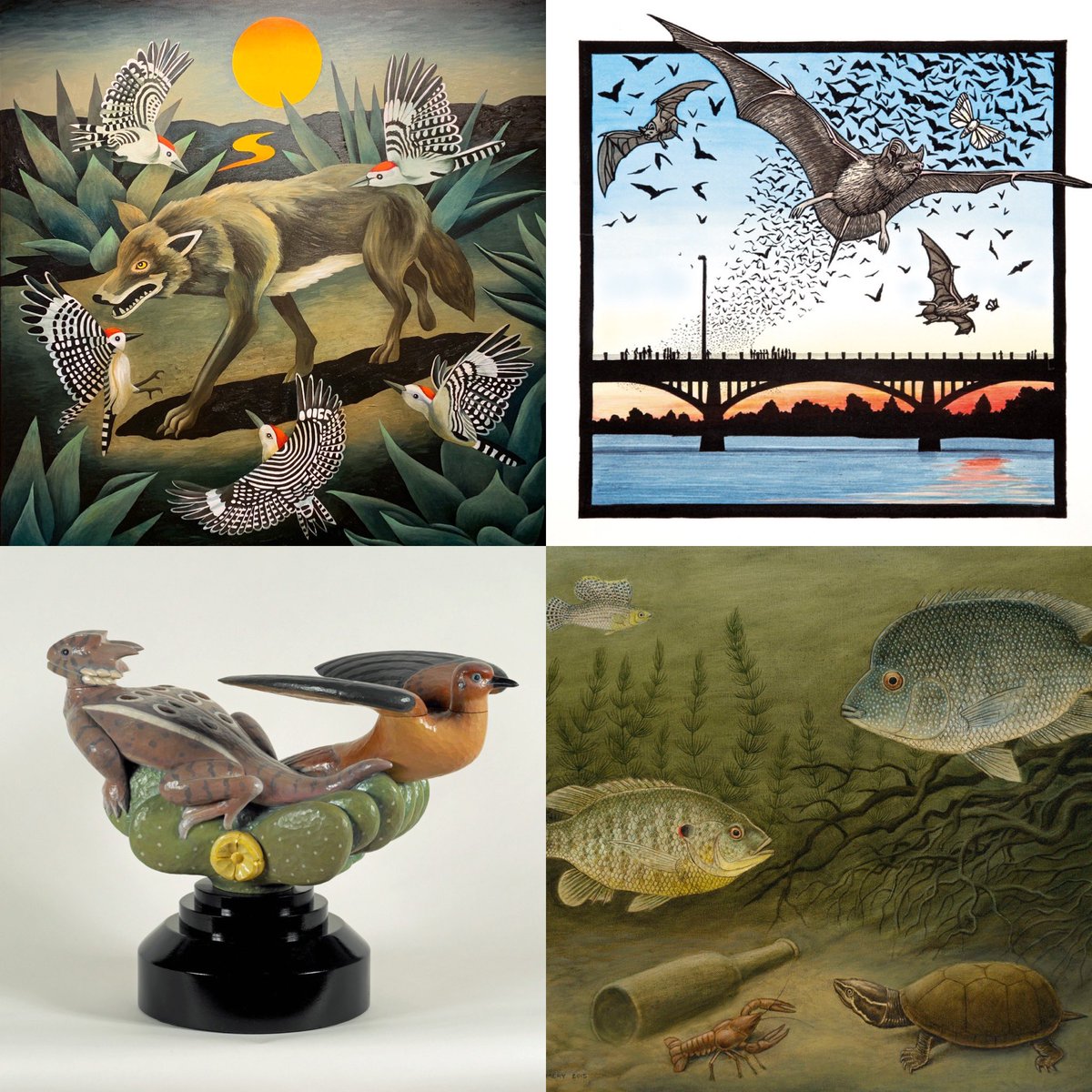 Artist Panel Discussion for Lone Star Wild: Margie Crisp, David Everett, Billy Hassell &amp; William B. Montgomery Thursday, October 24 from 6:30-8:30 pm at Davis Gallery. Tickets available on eventbrite.com presented by Westcave Outdoor Discovery Center