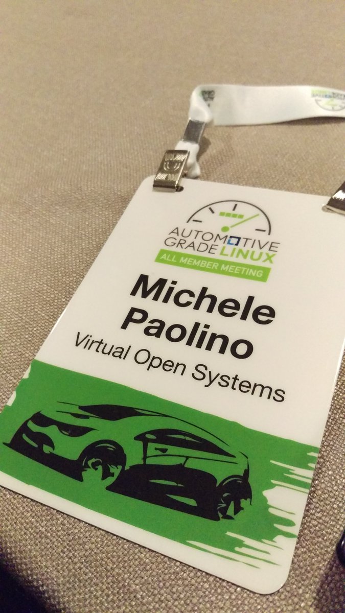 VOSySofficial's tweet image. At the @autogradelinux All Members Meeting summit, getting ready for the presentation &quot;EG-VIRT #MixedCriticality #Virtualization in #AGL&quot; #automotive 
virtualopensystems.com/en/research/sc…